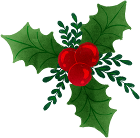 Handdrawn Textured Holly